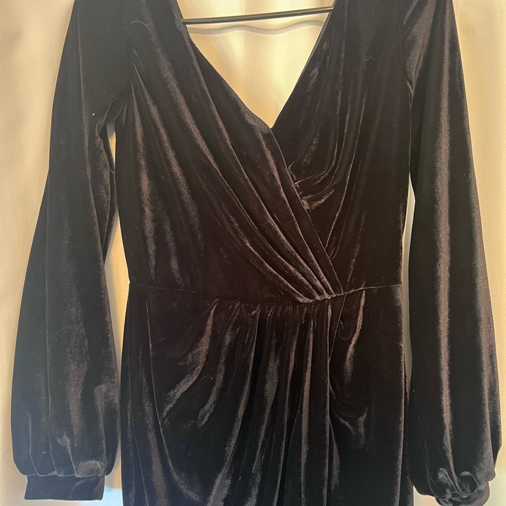 Black Velvet Bridesmaid Dress - Worn Once!!